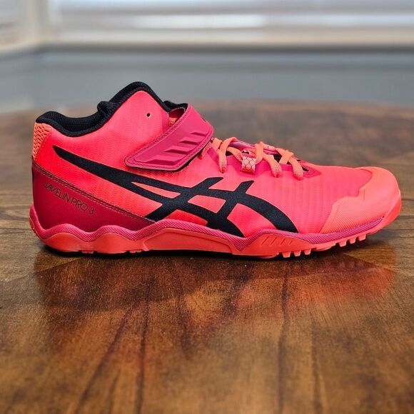 Asics Javelin Pro 3 Spikes Sunrise Red Black Men's 10 Track Field Shoes 1093A180 - Picture 8 of 12